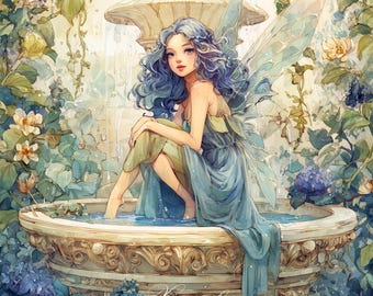 PCP0513 fairy PDF full coverage cross stitch pattern Instant Download