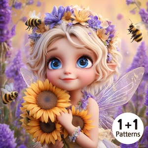 PCP0419 little fairy full coverage cross stitch pattern PDF Cross Stitch chart Cross Stitch pattern Instant PDF Download