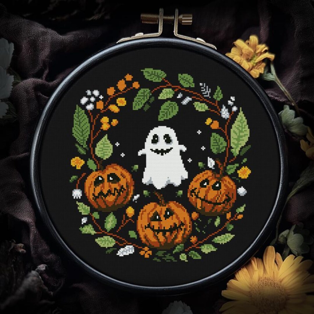 ANP245 Halloween Ghost Cross Stitch Pattern PDF Cross Stitch Chart ...