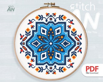 GEOMETRIC cross stitch pattern PDF,Cross Stitch chart,Counted Cross Stitch pattern,Instant PDF Download(ANP140_GEOMETRIC)