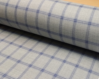 Vitale Barberis Canonico jas grijs geruite stof 100% wol