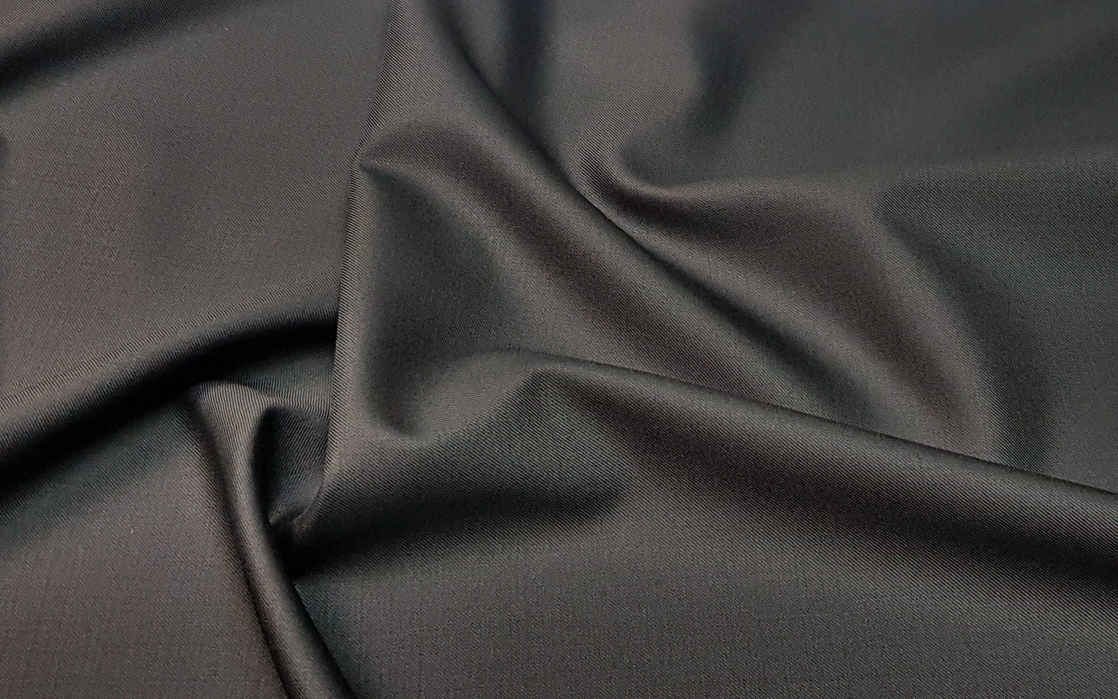Vitale Barberis Canonico Suiting Black Fabric 100% Wool Super -  Israel