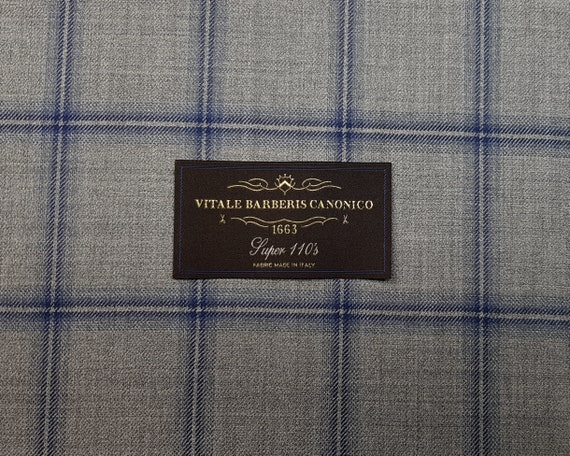 Vitale Barberis Canonico Jacketing Checked Fabric 100% Wool 