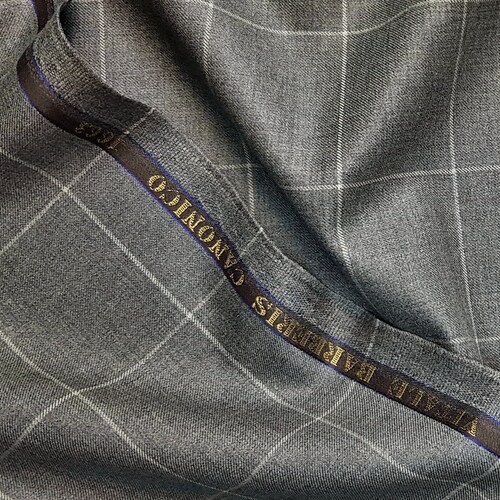 Vitale Barberis Canonico Suiting Blue Checked Fabric 100% Wool - Etsy