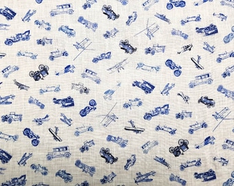 Printed 100% linen  shirting  italian fabrics by Leggiuno