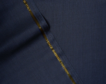 Bird's eye blue pure wool super 110'S suiting fabric of Vitale Barberis Canonico