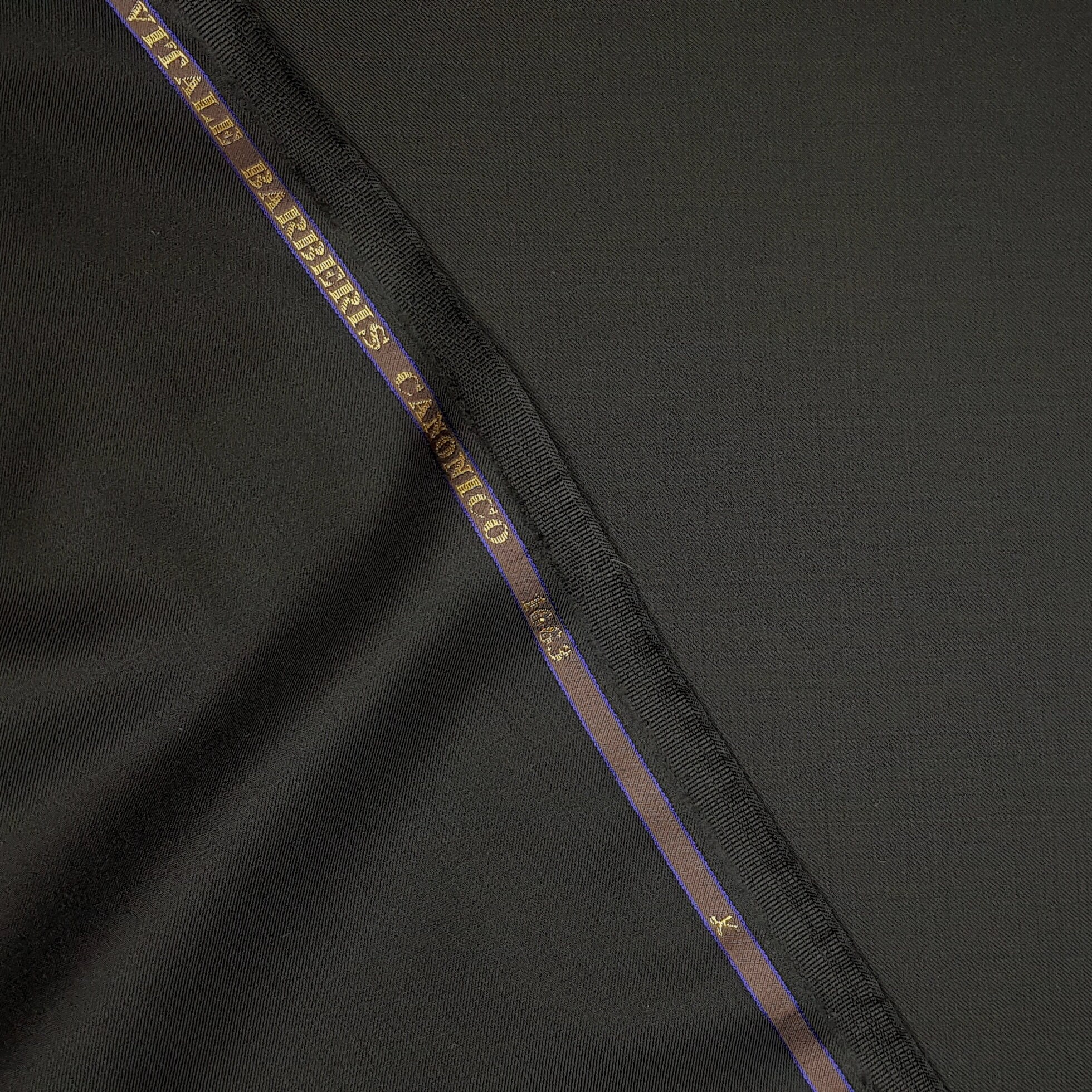 Vitale Barberis Canonico Suiting Black Fabric 100% Wool Super -  Israel