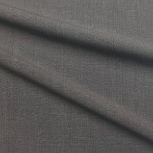 Black 55% Polyester 45% Worsted Wool Serge Gabardine Fabric 6.59