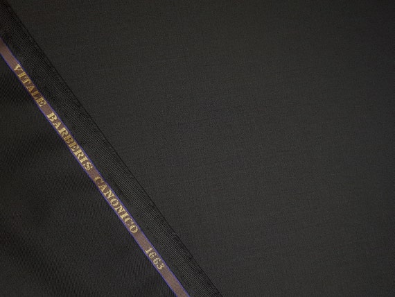 Vitale Barberis Canonico Suiting Black Fabric 100% Wool Super -  Israel