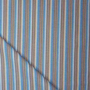 Striped shirting  fabric, 100% high count 2 ply cotton  by Thomas Mason.