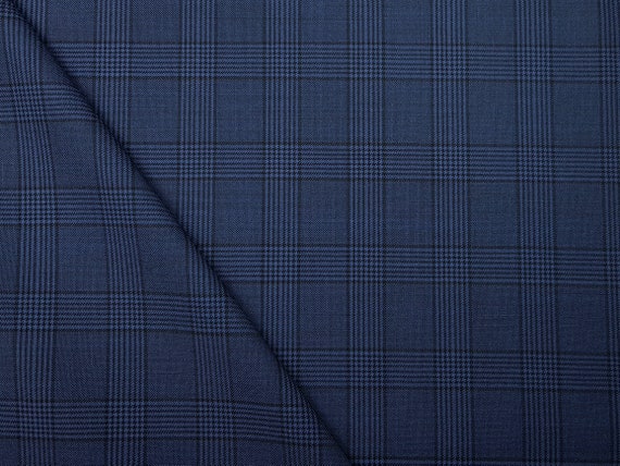 激安挑戦！！ Fabric Suiting 110'S Super Wool 100% by Etsy  - Canonico,checked Barberis Vitale スーツ