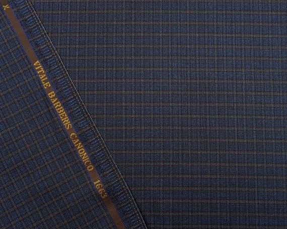 Vitale Barberis Canonico Jacketing Checked Fabric 100% Wool 