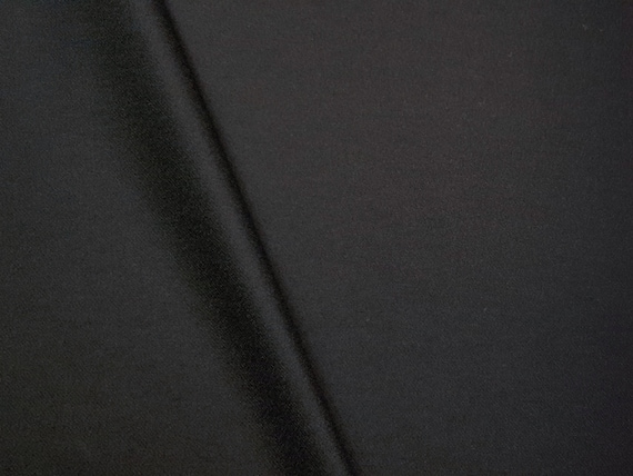 Black wool flannel , light weight pure wool  super 120'S