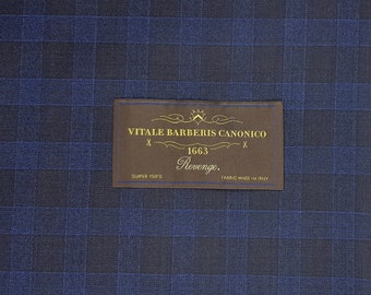 Vitale Barberis Canonico Suiting Black Fabric 100% Wool Super -  Israel