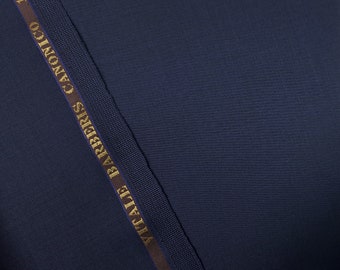 Tejido de traje azul marino 100% lana super 110'S de Vitale Barberis Canonico.