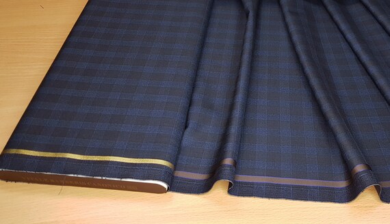 Vitale Barberis Canonico Jacketing Checked Fabric 100% Wool 