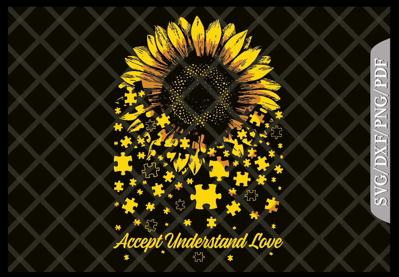 Download Sunflower Accept Understand Love Autism Awareness Svg ...