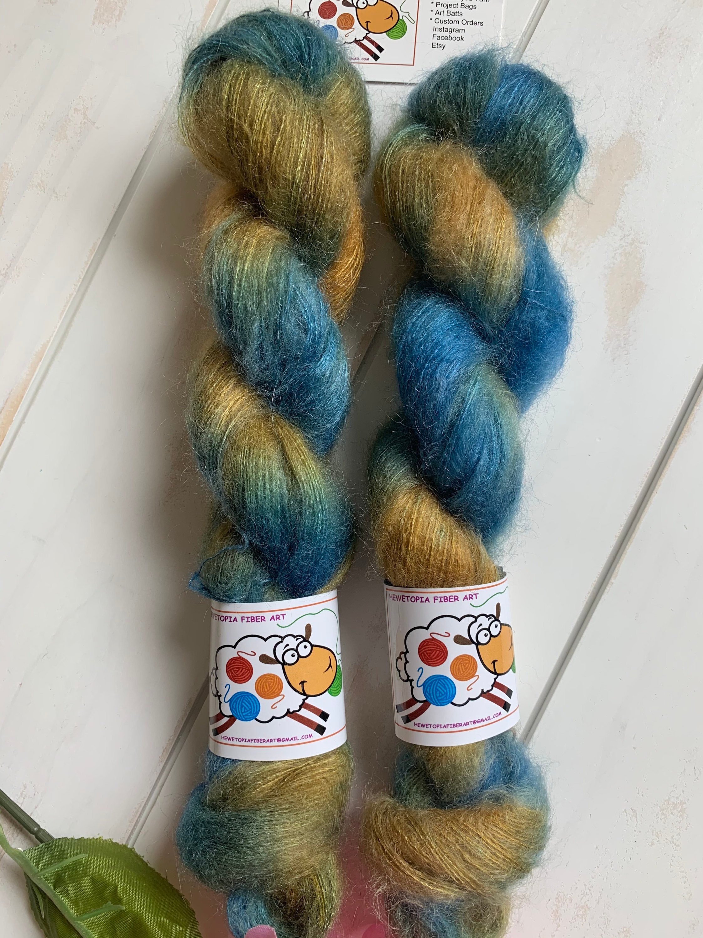 Kid Mohair Silk Lace Yarn Hand Dyed Multicolored Carmel Etsy