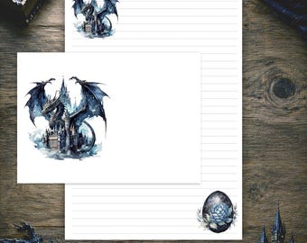 Papel y sobres de escritura Dark Dragon, Castillo, gótico