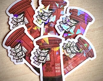 Pegatina holográfica para buzón: vinilo impermeable para correo postal