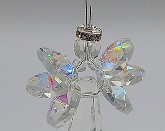 Angel Sun Catcher Clear Crystal AB Rainbow Maker- Hecho en el Reino Unido - Pequeño o Grande