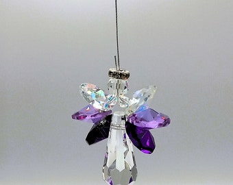 Angel Sun Catcher Mixed Purples Rainbow Maker - Made in the UK - Small or Large