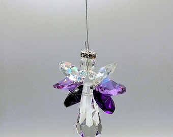 Angel Sun Catcher Mixed Purples Rainbow Maker - Made in the UK - Small or Large