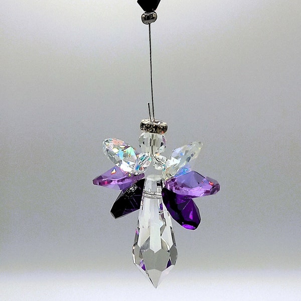 Angel Sun Catcher Mixed Purples Rainbow Maker - Made in the UK - Small or Large