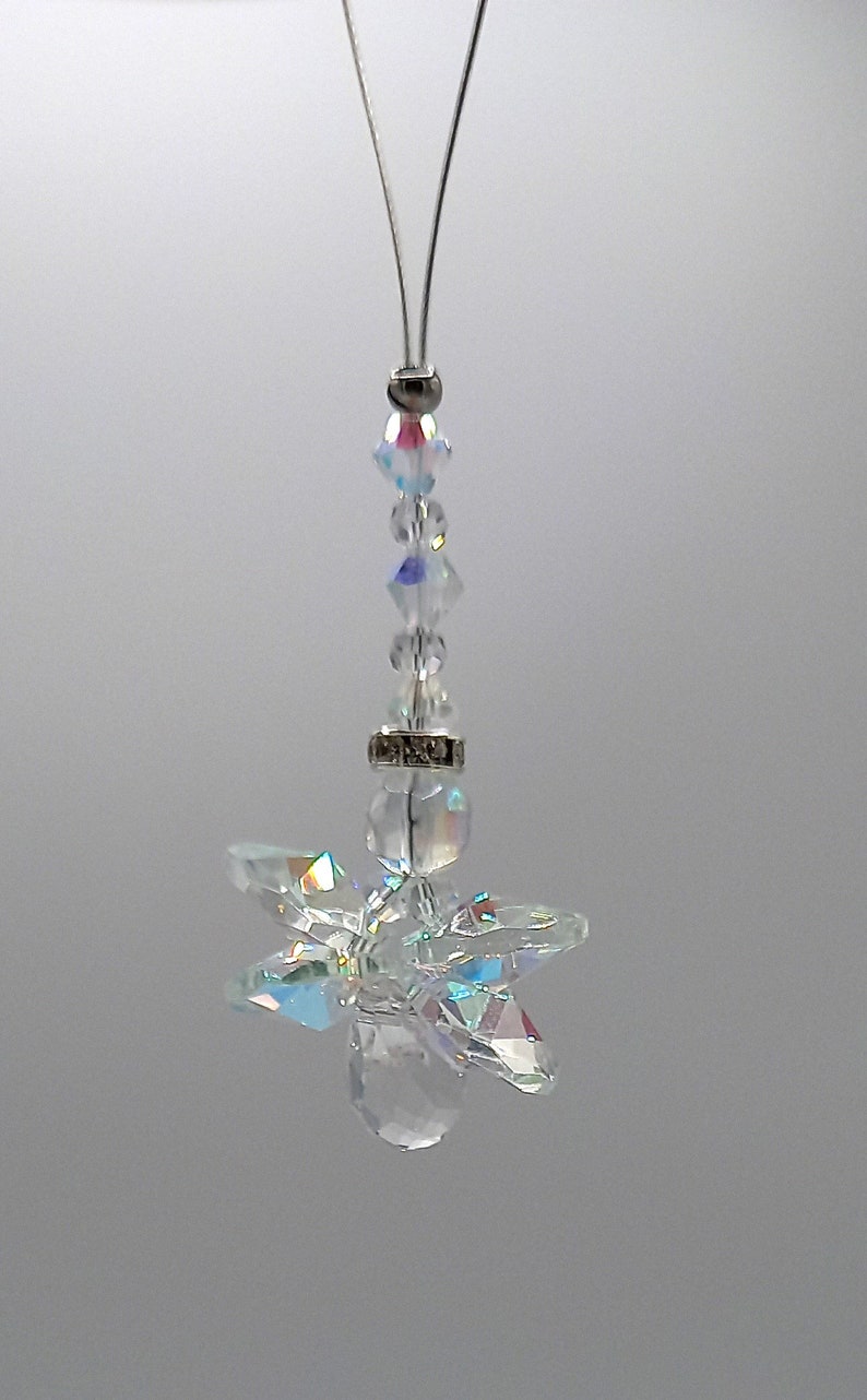 Angel Sun Catcher Clear Crystal AB Rainbow Maker Made in the UK Small or Large image 8