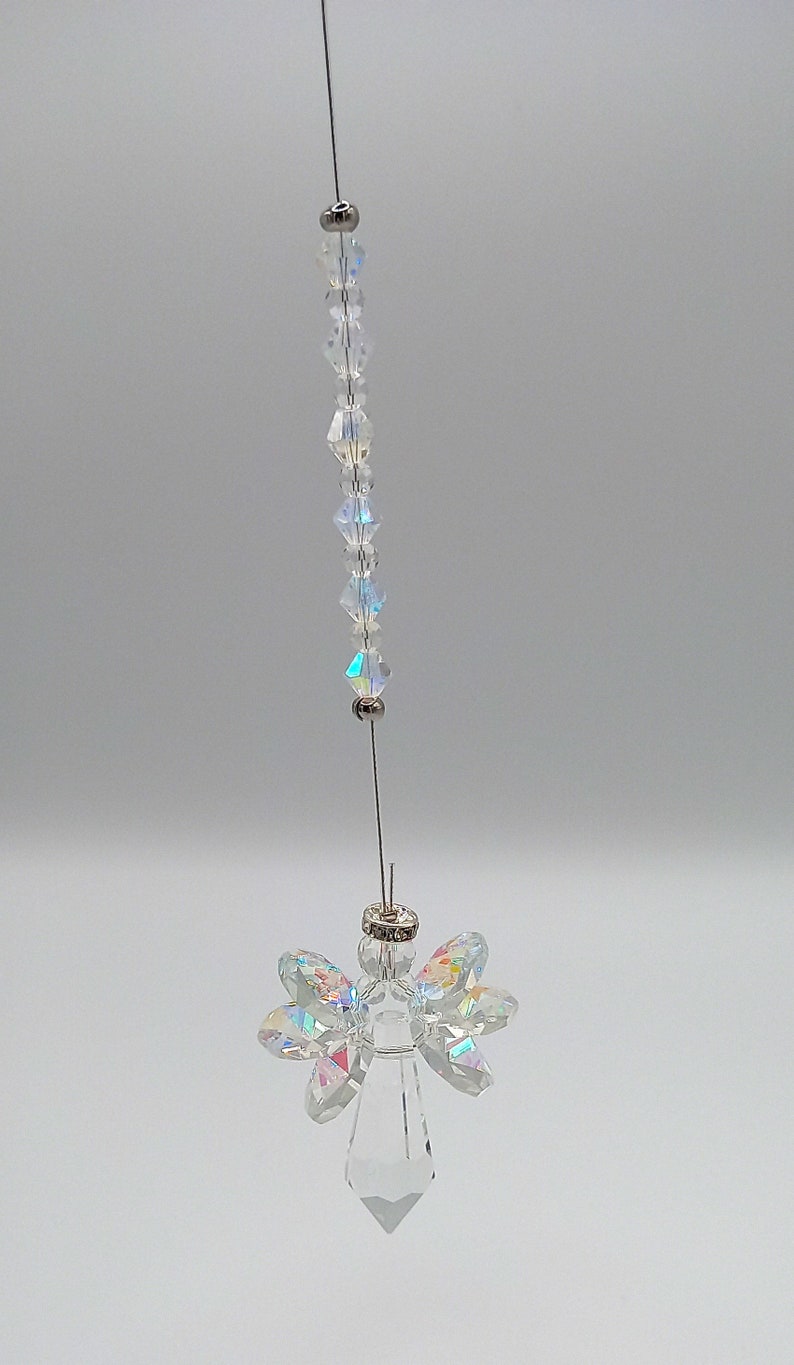 Angel Sun Catcher Clear Crystal AB Rainbow Maker Made in the UK Small or Large image 4