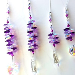 Small or Large Purple With Heart or Icicle Rainbow Maker Made in the UK