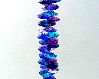 Large Moonlight Sun Catcher – Purple Icicle Crystal Rainbow Maker Window Hanging