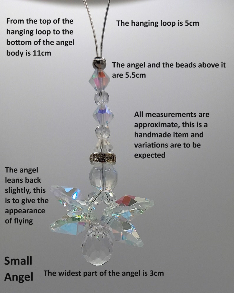 Angel Sun Catcher Clear Crystal AB Rainbow Maker Made in the UK Small or Large image 9