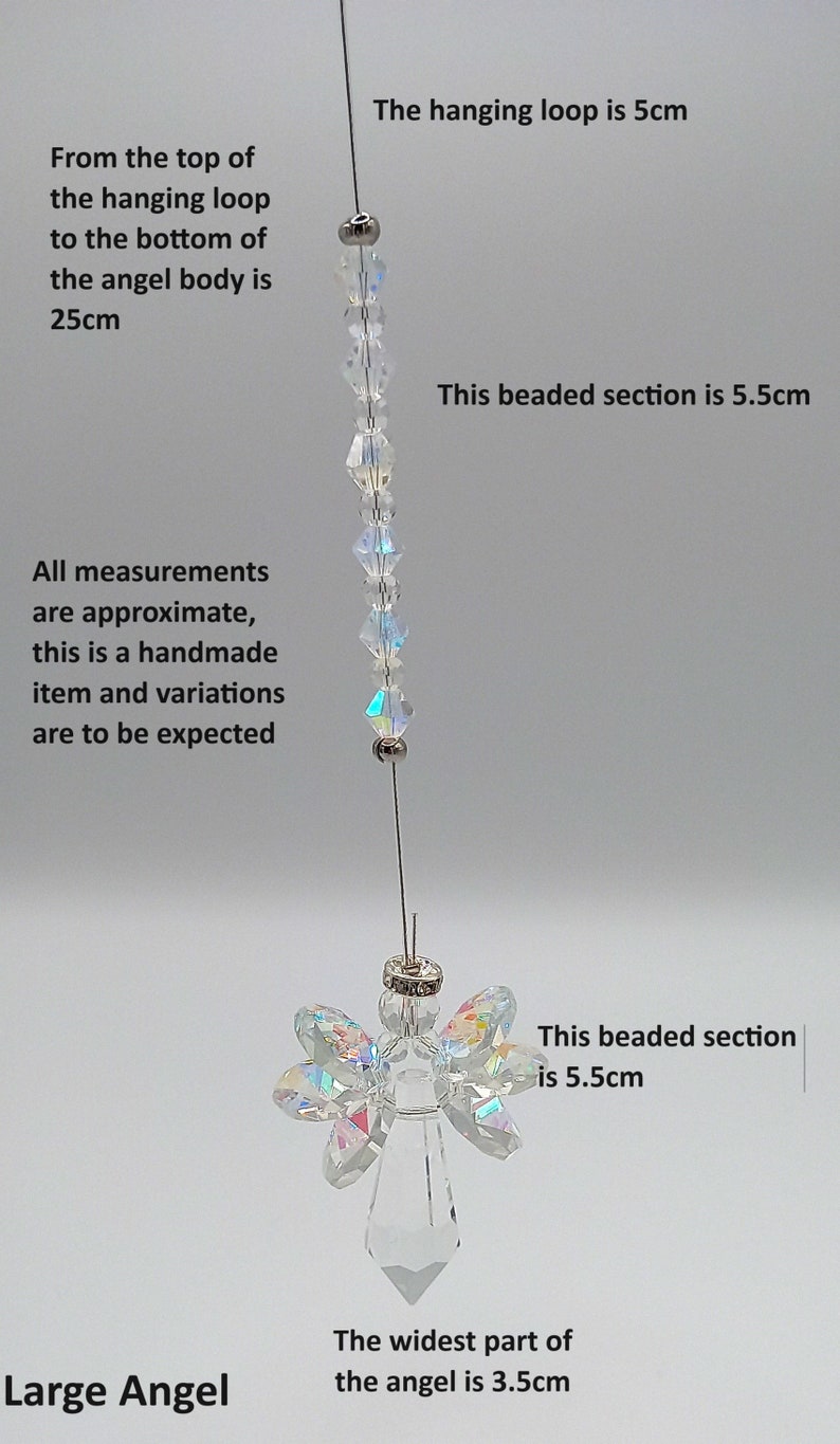 Angel Sun Catcher Clear Crystal AB Rainbow Maker Made in the UK Small or Large image 10