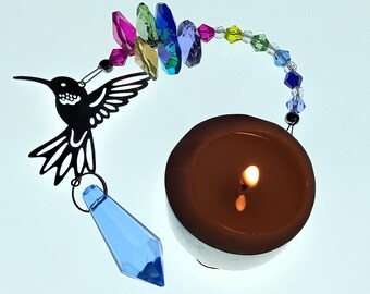 Final Clearance - Rainbow Maker Hummingbird One-Off Crystal Sun Catcher