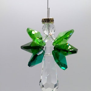 Glass Angel Sun Catcher Mixed Greens Rainbow Maker - Small or Large