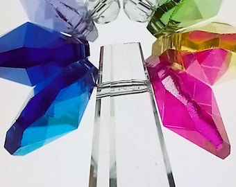 Final Clearance - Large Confetti Angel Sun Catcher – Handmade Glass Angel Gift - Archive Collection