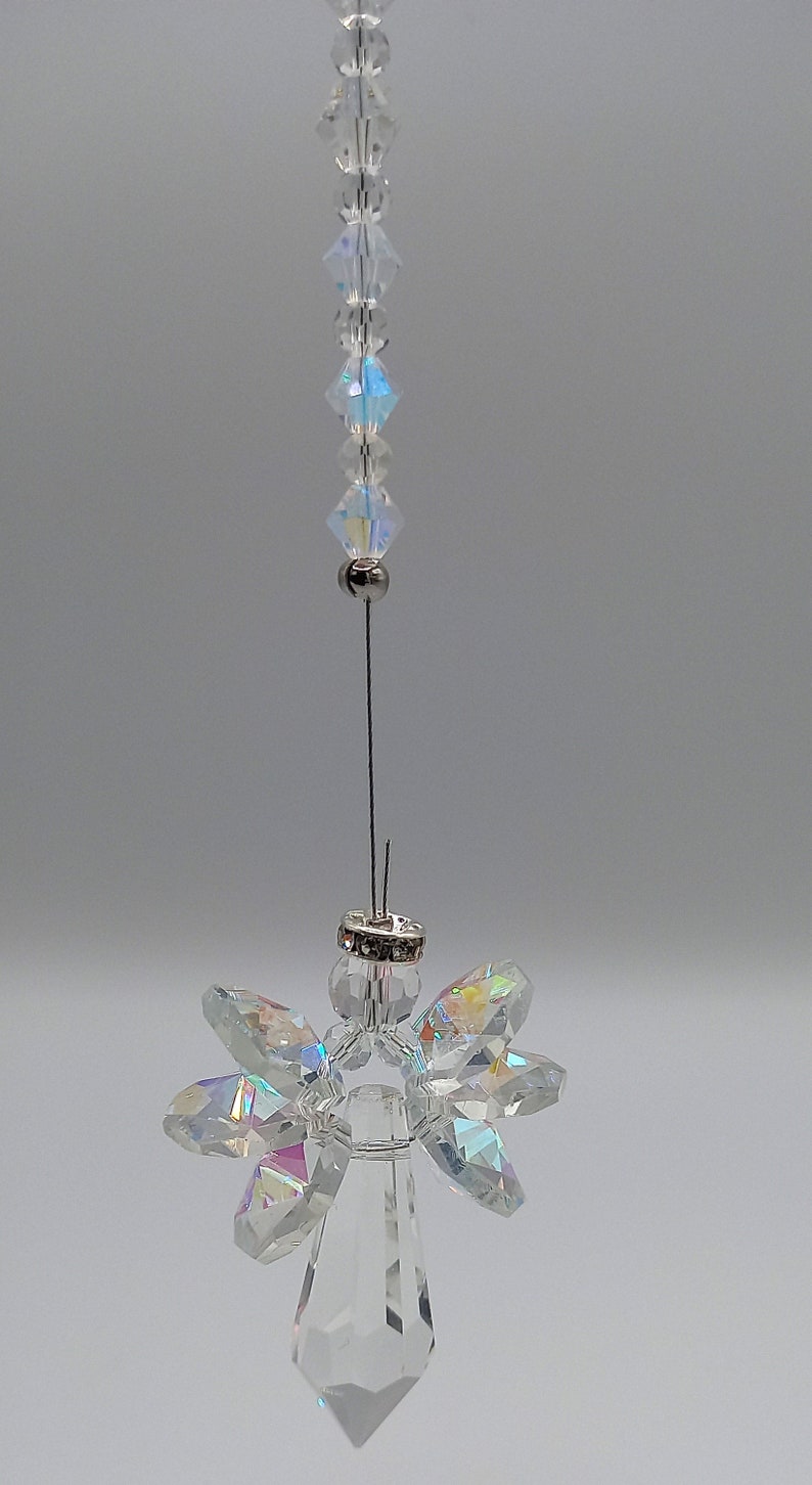 Angel Sun Catcher Clear Crystal AB Rainbow Maker Made in the UK Small or Large image 5