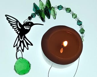Final Clearance - Rainbow Maker – Hummingbird One-Off Crystal Sun Catcher