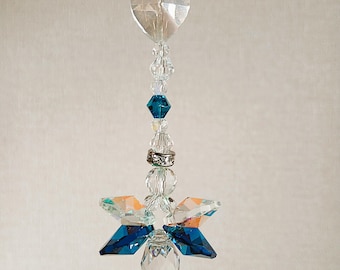 Small December Birthstone Angel Sun Catcher – Handmade Glass Angel Gift