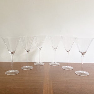 Dansk Crystal &quot;Flano&quot; Cocktail Stemware, Vintage Crystal Stemware, Vintage Dansk Crystal, 1980s Stemware