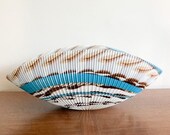 Authentic Murano Glass Textured Shell Bowl, Made in Italy, Vintage Murano Glass, Vintage Centerpiece Glass Bowl, Italian Glass