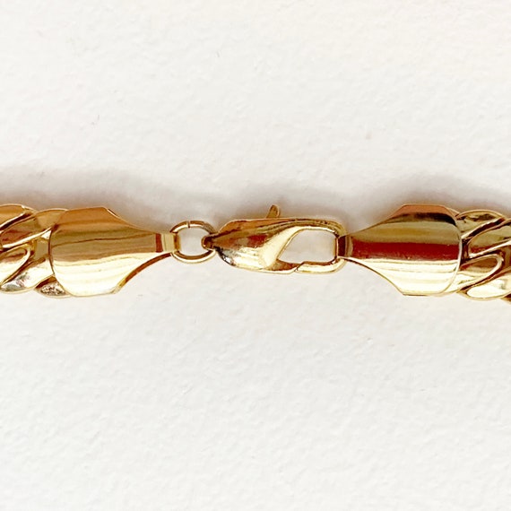 Oversized Herringbone Chain Necklace, Vintage Chunky … Gem