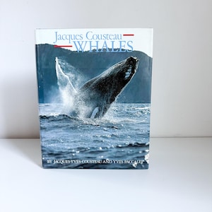 Jacques Cousteau Whales Book, 1986 Whale Photography Book