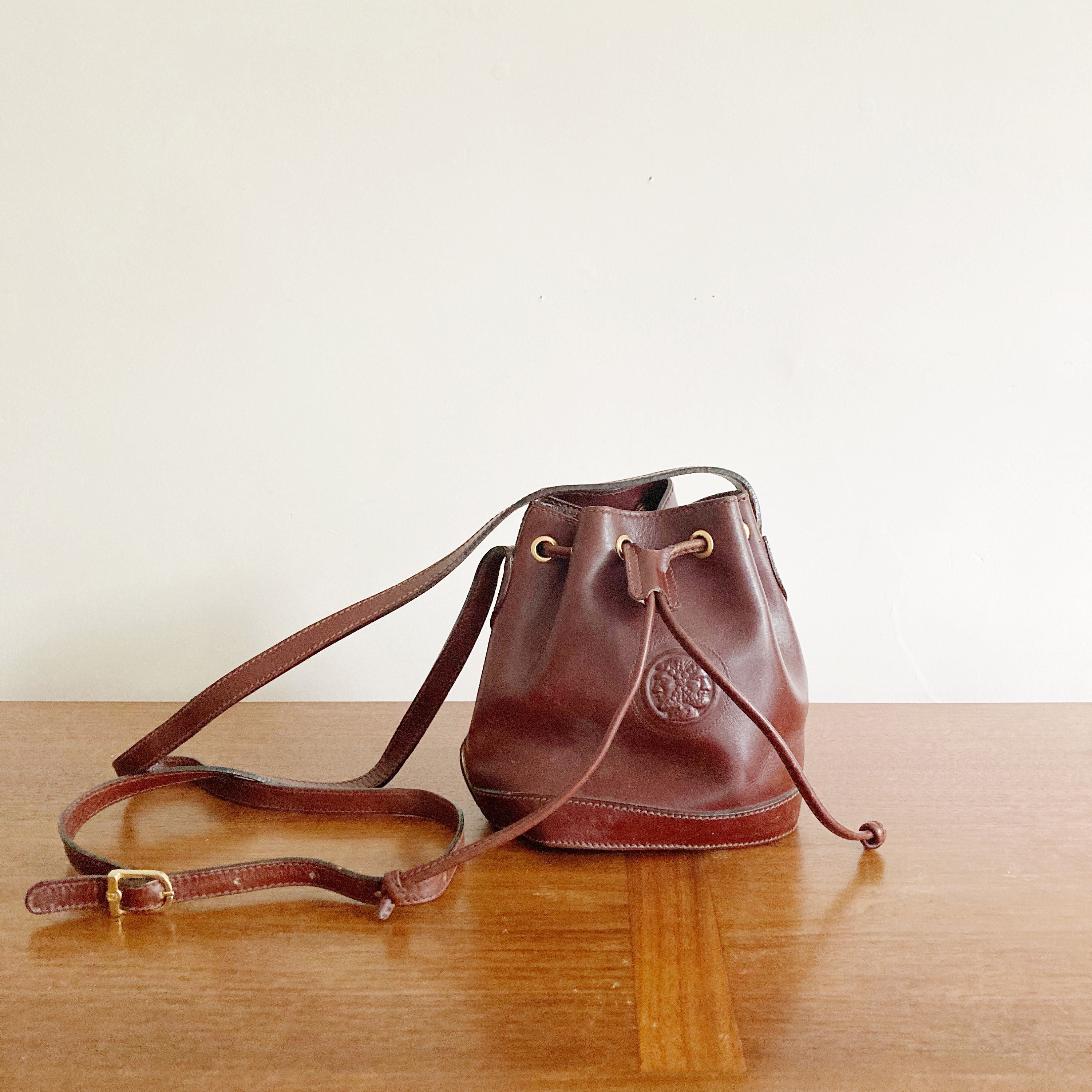 Fendi Vintage Epi Leather Drawstring Bucket Bag