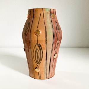 Vaso in terracotta italiano in stile rustico, vaso da dessert italiano anni &#39;90, ceramica italiana vintage, ceramica italiana in stile rustico