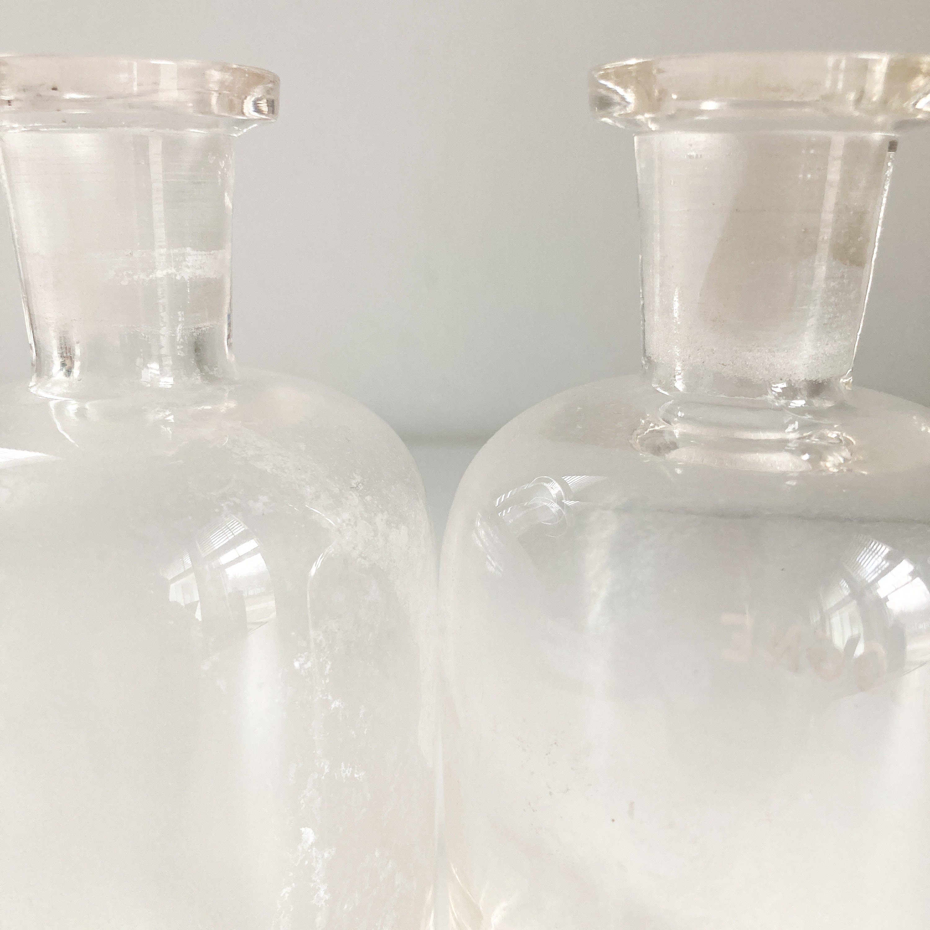 アンティークガラス薬瓶セット：ウィッチヘーゼル＆コロン、1900年代