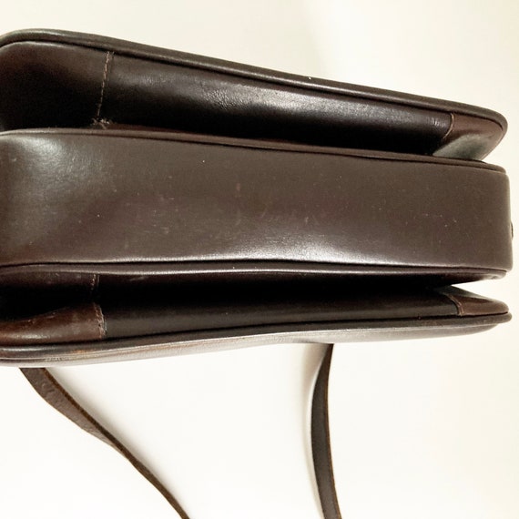 Celine Brown Leather Crossbody Purse, Vintage 198… - image 8