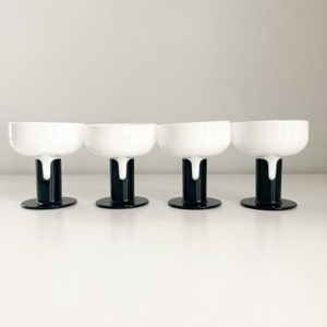 Rare Iittala Kaveri Champagne Coupes by Jorma Vennola, 80s Postmodern Barware