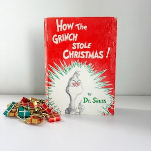 Wie der Grinch Weihnachten stahl von Dr. Seuss, seltene 1.Auflage 1957 Kinderweihnachtsgeschichte, Dr. Seuss-Ferienbuch, Vintage-Ferienbuch